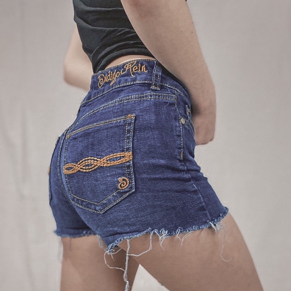 Dark denim shorts
